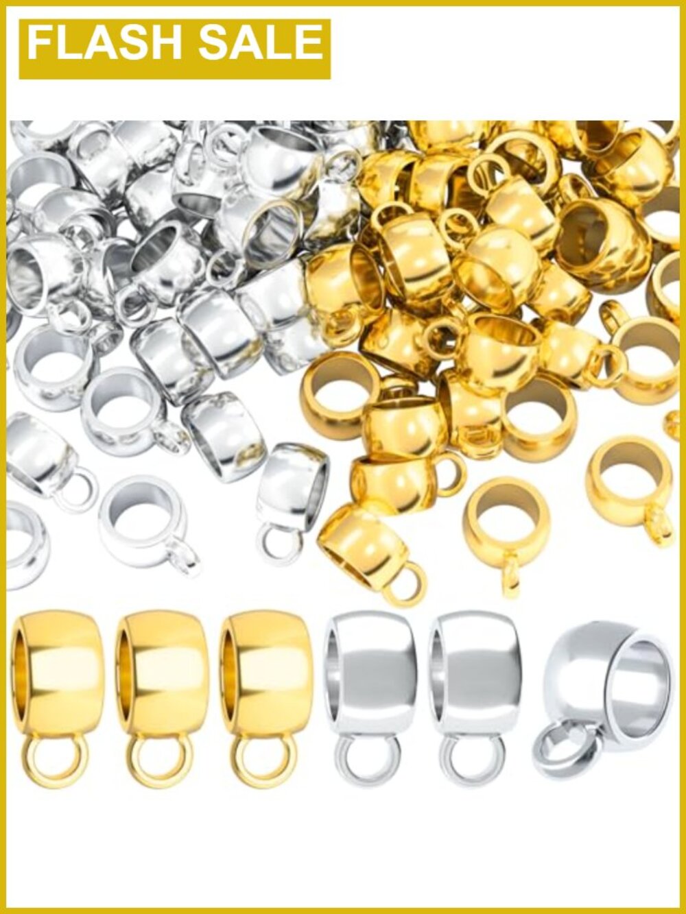 Hypoallergenic Alloy Spacer Beads for Jewelry Making DIY 100 Piece Set